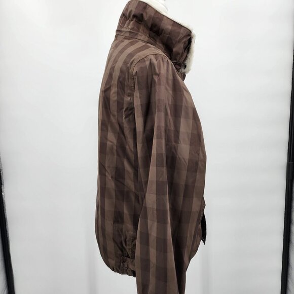 BURTON Dutchess Insulated Brown Tone On Tone Plaid Snowboard Jacket M - Picture 9 of 16